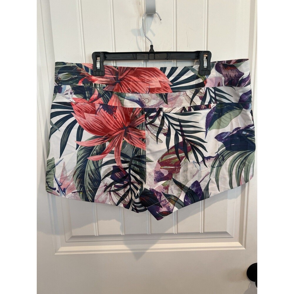 CALIA Botanical Island Board Shorts NWT Women’s Tropical Hibiscus Swim Size XL - Picture 4 of 4